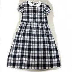 チェック半袖ワンピース　160
