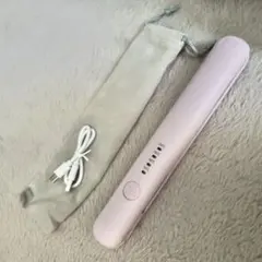 【最終値下げ】コードレスヘアアイロン ピンク 充電式 30W