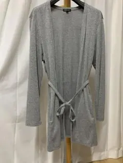 【INDIVI】カーディガン グレー 長袖 ウエスト紐付きのサムネイル