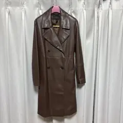 BANANA REPUBLIC ブラウンレザーコート M
