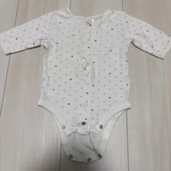 ハート柄 長袖ボディスーツ
