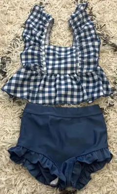 デビロック　水着　女の子　ブルー　110サイズ　美品