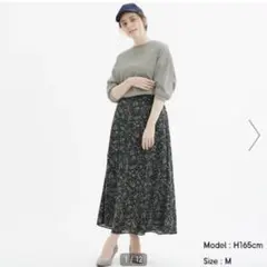 フレアロングスカート(ペイズリー)