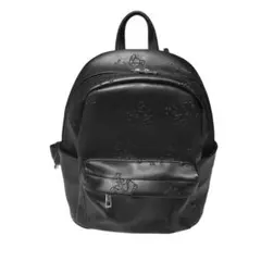 Amilige リュック くぎベア ロゴ 型押し アンプラント 黒 アミリージュ