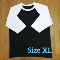 美品 プロクラブ PRO CLUB 七分袖 Tシャツ ブラック ホワイト XLのサムネイル