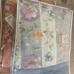 HANAE MORI 綿毛布 140cm×200cm 2枚セット