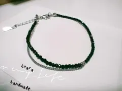 【在庫処分】天然石ブラックスピネル　　ブレスレット