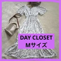 デイクローゼット　DAY CLOSET 花柄 Vネック 半袖 ロングワンピースのサムネイル
