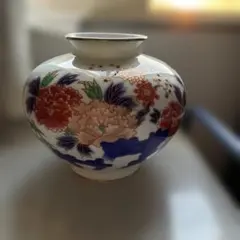 有田焼　花瓶　花器　フラワーベース　和柄　昭和レトロ　牡丹　桐箱入りのサムネイル