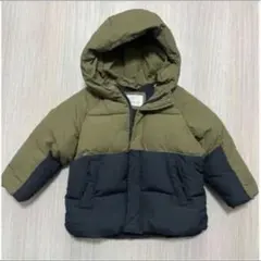 フード付きダウンジャケット 95cm以下 オリーブグリーン