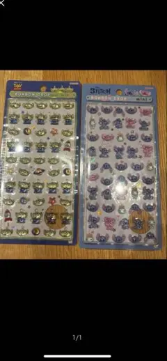 トイ・ストーリー スティッチ デコレーションシール 2枚セット