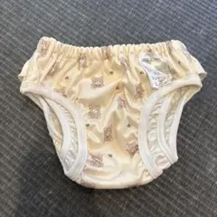 クマ柄フリル付きベビー水着 90cm