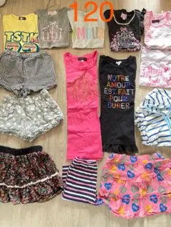 120サイズ 夏物　14点セット　女の子　半袖