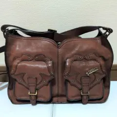 【極美品】ANNA SUI アナスイ ショルダーバッグ レザー ブラウンのサムネイル