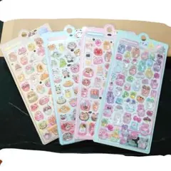 【3D立体シール】ぷっくりシール パンダ ねこ くま うさぎ アニマル 動物