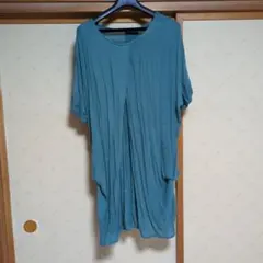 青緑色チュニック 半袖