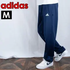 古着 ジャージ下 パンツ アディダスadidas M ネイビー Y2372