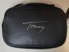 トミーヒルフィガー ショルダーバッグ ブラック ゴールド