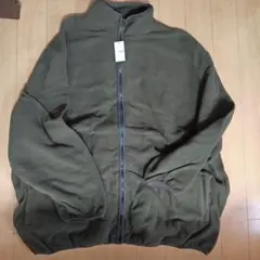 【新品未使用】メンズ大きいサイズ カーキ フリースジャケット X5