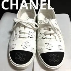 CHANEL CCマーク カメリア レザー スニーカー 38サイズ シャネルのサムネイル