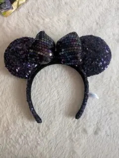 【2/16まで期間限定】ミニーマウス風　スパンコール　カチューシャ　ディズニー