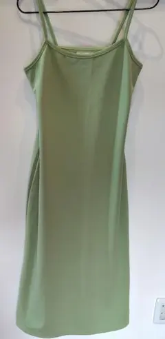 最終お値下げ！je fais... ライトグリーン キャミワンピース