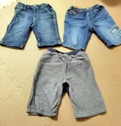 ハーフパンツ デニム グレー 半ズボン