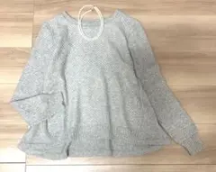 美品　アンタイトル プルオーバー　ニット　グレー　2
