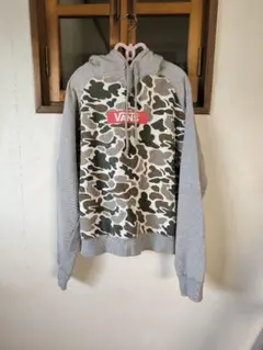 VANS カモフラージュ フード付きパーカー S