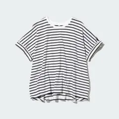 【美品】UNIQLO ユニクロ コットン100% ボーダーTシャツ（半袖）