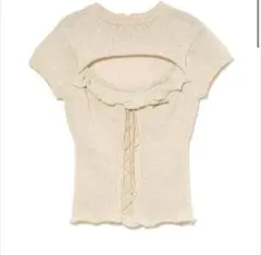 トップス IVORY ANDMARY LIL LACE KNIT TOPS AM1764 ANDMARY】Lil lace knit tops