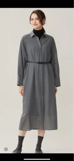 自由区　現行モデル　ライトビエラシャツワンピース 美品