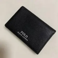 Polo Ralph Lauren 黒 レザー カードケース アウトレット