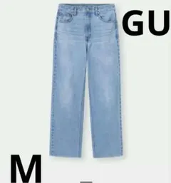 GU　ハイライズストレートジーンズ　63 BLUE　М　丈短め　補正済