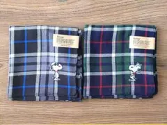 新品未使用　スヌーピー　刺繍入ハンカチ２枚セット　SNOOPY　PEANUTS