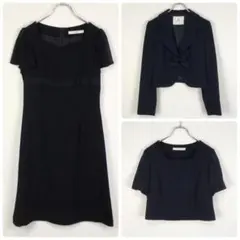 ef-de ブラックフォーマル 3ピース アンサンブル スーツ 黒