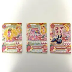 アイカツカード　スプリングシャワー3種　Angely sugar