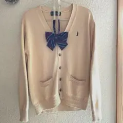 EASTBOY イーストボーイ スクールカーディガン♡ベージュ×ネイビー