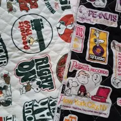 237 スヌーピー SNOOPY キルティング 生地 ハギレ 入園入学