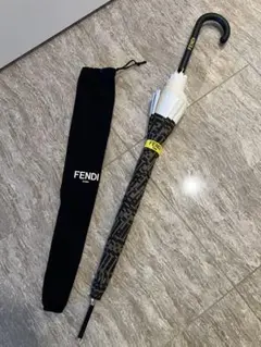 未使用◇FENDI フェンディ ズッカ柄 長傘 全長90cm ブラック FFロゴ