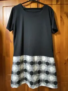 冬用ワンピース　チュニック　M〜L 黒地