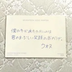 SEVENTEEN ウォヌ winter メッセージ トレカ