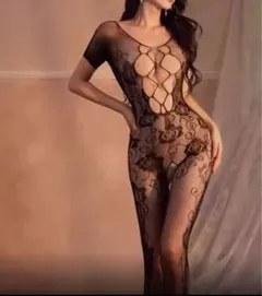 人気誘惑大胆セクシー網タイツ美ボディーストッキング 全身タイツ　コスプレ　花柄