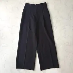 SOEJU ソージュ ワイドパンツ タック ネイビー S
