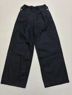 MACPHEE マカフィー タック サイドボタン　ワイドデニムパンツ 34のサムネイル