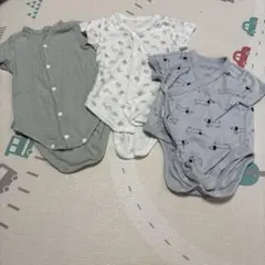【美品】半袖　ロンパース　3枚セット　60-70 男の子