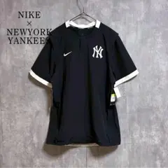 新品 NIKE ナイキ＆ニューヨークヤンキース ベースボールシャツ ブラック S