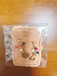 舵と錨 ピアス