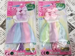 ダイソー着せ替えフレンドエリーちゃんロングドレス レインボー２色セットのサムネイル