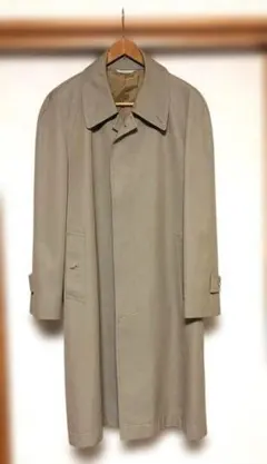 美品■春ベージュ ステンカラーコート■サイズL